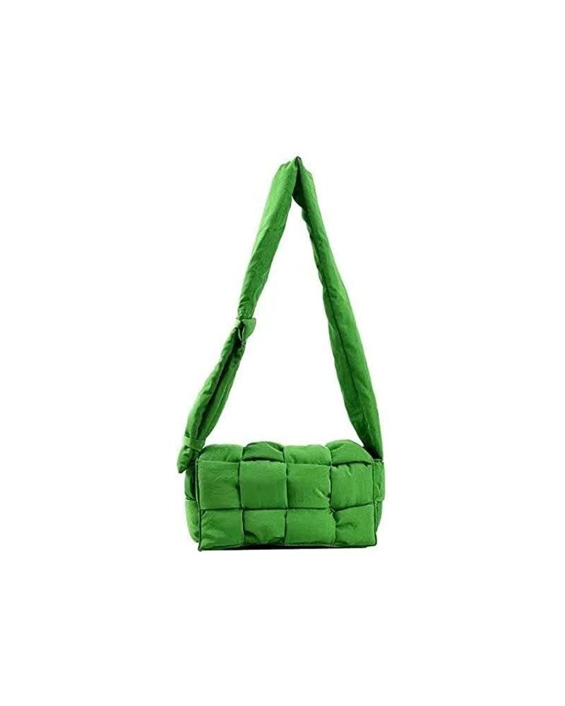 Woven Bag Cotton Padded Shoulder Bag Crossbody Bags Handbags with Koala Bag Decoration Accessories For Women Green $19.75 Sho...