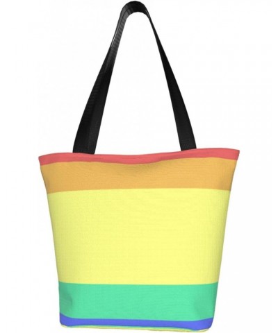 Omnisexual Pride Flag Women'S Casual One Shoulder Carry Shopping Bag Large Capacity Working Storage Handbag $20.09 Shoulder Bags