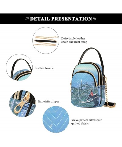 Tropical Island Crossbody Bags for Women Small Shoulder with Detachable Straps, Shoulder Handbags for Ladies Sky City $15.59 ...