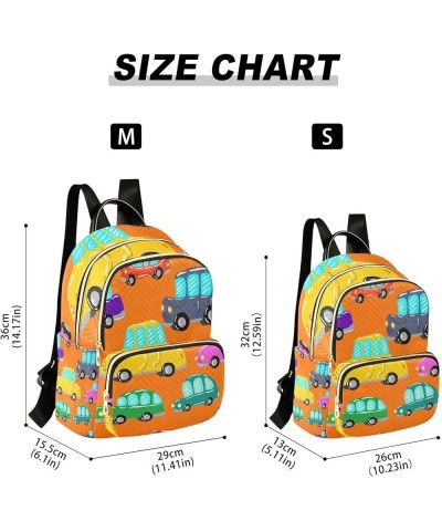 Women Backpack Rainbow Toy Cars Auto Vehicle Anti-Theft Travel Backpack with Luggage Belt Lightweight Handbag Lady Purse Room...