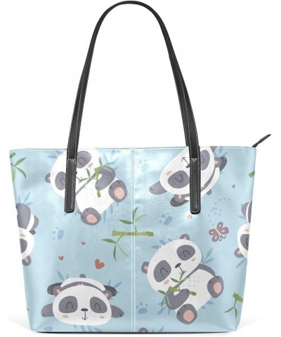 Handbags for Women Tote Bags with 11.08"(L) x 3.54"(W) x 11.02"(W) - Cute Set Bear Cute Little Panda $22.35 Totes