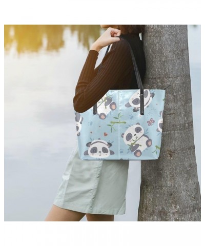 Handbags for Women Tote Bags with 11.08"(L) x 3.54"(W) x 11.02"(W) - Cute Set Bear Cute Little Panda $22.35 Totes