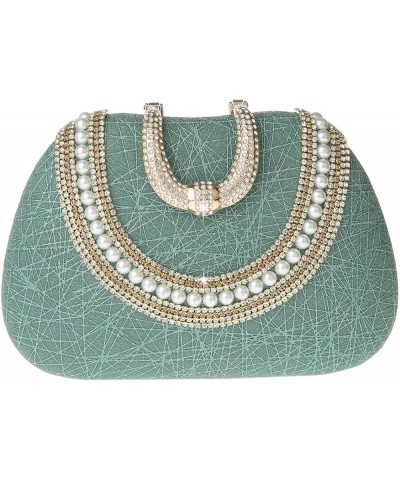 Women's Clutch Elegant Evening Handbag Wedding Prom Party Bridal Clutches Green $21.38 Evening Bags