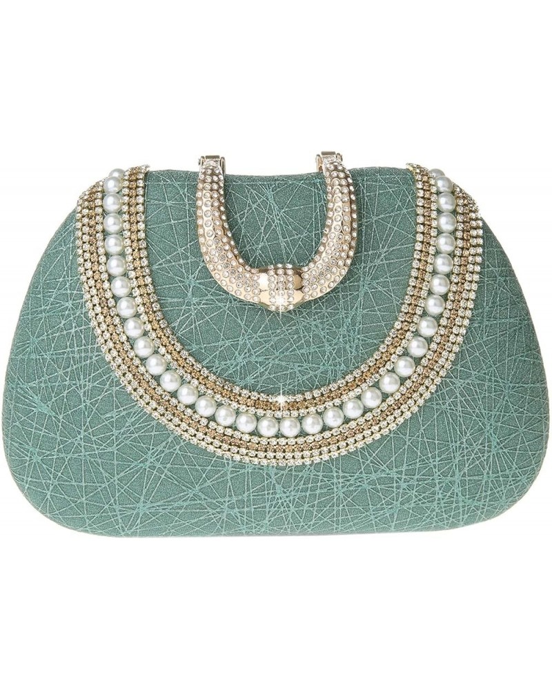 Women's Clutch Elegant Evening Handbag Wedding Prom Party Bridal Clutches Green $21.38 Evening Bags