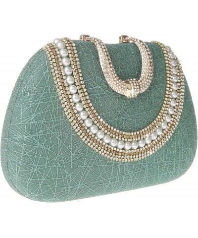 Women's Clutch Elegant Evening Handbag Wedding Prom Party Bridal Clutches Green $21.38 Evening Bags