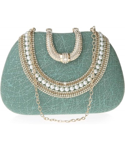 Women's Clutch Elegant Evening Handbag Wedding Prom Party Bridal Clutches Green $21.38 Evening Bags