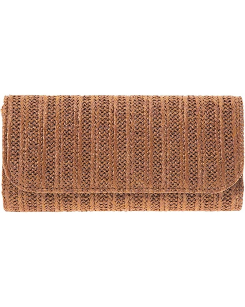 Natural Straw Flat Clutch Tan1 $19.22 Clutches