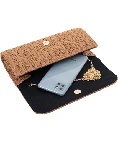 Natural Straw Flat Clutch Tan1 $19.22 Clutches