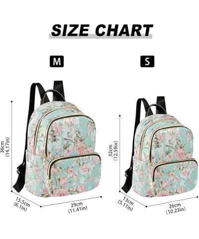 Backpack Purse for Women Rose Casual Shoulder Bag Small Backpack M Medium $11.18 Backpacks