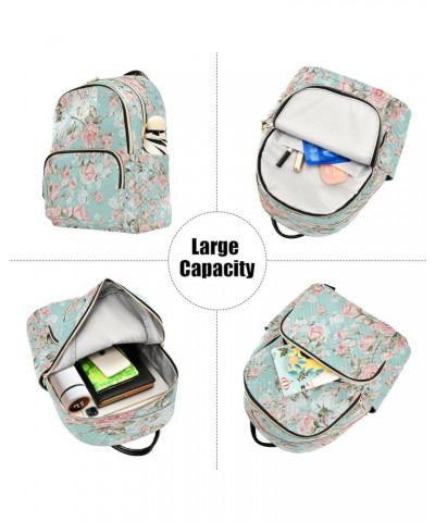 Backpack Purse for Women Rose Casual Shoulder Bag Small Backpack M Medium $11.18 Backpacks