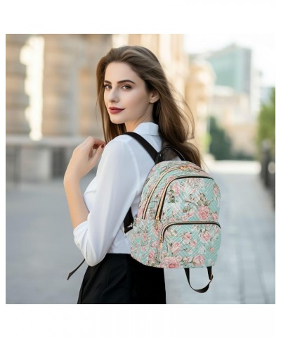 Backpack Purse for Women Rose Casual Shoulder Bag Small Backpack M Medium $11.18 Backpacks