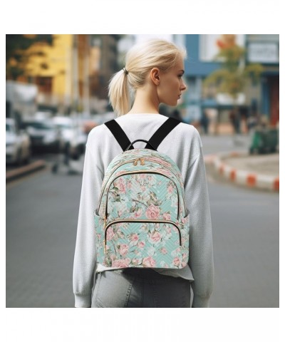 Backpack Purse for Women Rose Casual Shoulder Bag Small Backpack M Medium $11.18 Backpacks