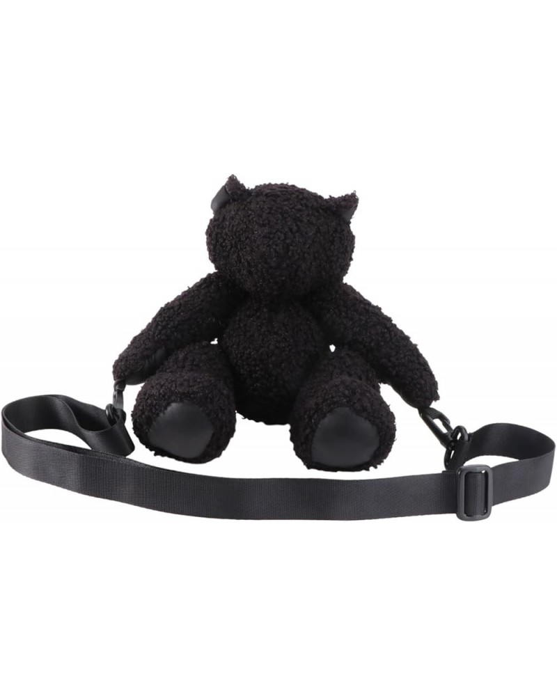 2 Pcs Plush Victory Bear Bag Mini Crossbody Bags Toys Single-shoulder Bag De Porristas Mini Crossbody Black $9.43 Crossbody Bags