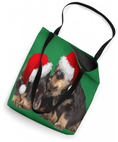 Christmas Rottweilers Wearing Festive Holiday Hats Tote Bag $12.45 Totes