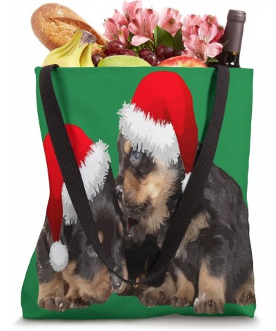 Christmas Rottweilers Wearing Festive Holiday Hats Tote Bag $12.45 Totes