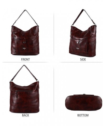 Handbags for Women Large Leather Ladies Hobo Bag Fashion Handbag Wallet Shoulder Bag 10coffee $27.45 Satchels