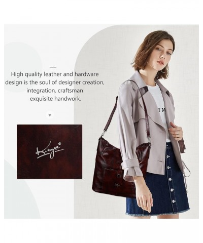 Handbags for Women Large Leather Ladies Hobo Bag Fashion Handbag Wallet Shoulder Bag 10coffee $27.45 Satchels