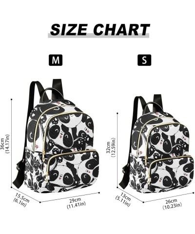 Women Backpack Panda Cute Anti-Theft Travel Backpack with Luggage Belt Lightweight Handbag Lady Purse Roomy Double Zipper Wee...