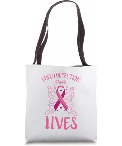 Breast Cancer Butterfly Pink Ribbon Chemo Fight Awareness Tote Bag $15.57 Totes