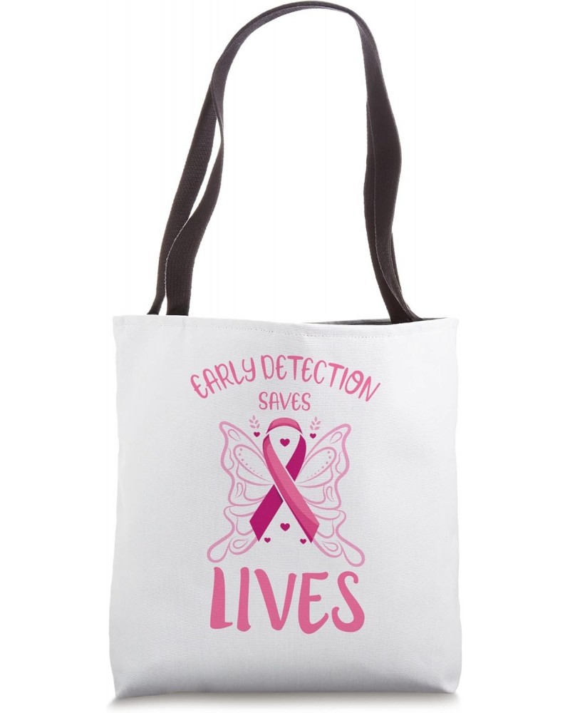 Breast Cancer Butterfly Pink Ribbon Chemo Fight Awareness Tote Bag $15.57 Totes