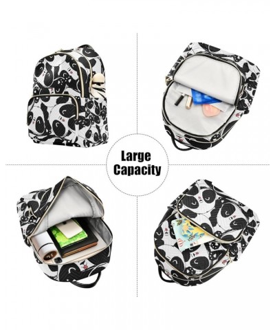 Women Backpack Panda Cute Anti-Theft Travel Backpack with Luggage Belt Lightweight Handbag Lady Purse Roomy Double Zipper Wee...