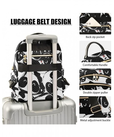 Women Backpack Panda Cute Anti-Theft Travel Backpack with Luggage Belt Lightweight Handbag Lady Purse Roomy Double Zipper Wee...