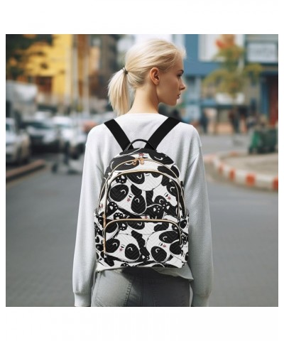 Women Backpack Panda Cute Anti-Theft Travel Backpack with Luggage Belt Lightweight Handbag Lady Purse Roomy Double Zipper Wee...