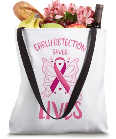 Breast Cancer Butterfly Pink Ribbon Chemo Fight Awareness Tote Bag $15.57 Totes