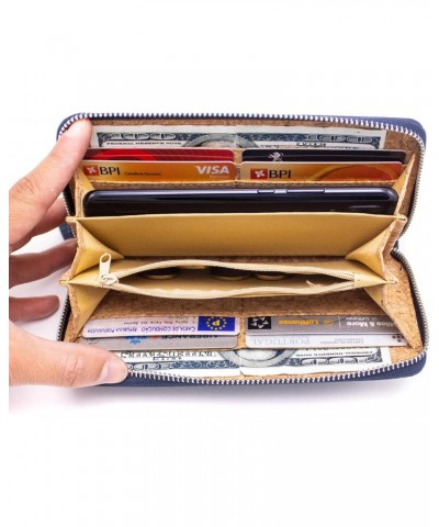 Cork wallet brown zipper Eco Friendly Gift sustainable vegan purse Lightweight Durable zipper wallet for women $13.61 Wallets