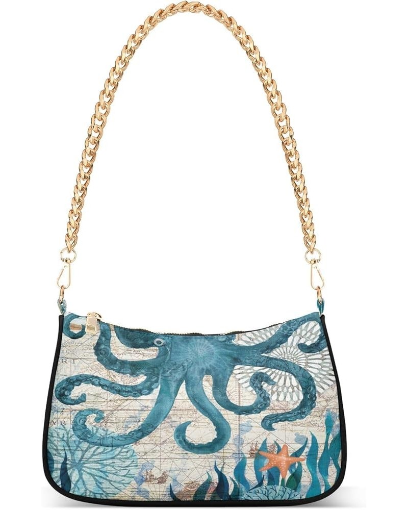 Sunset over Beach Palm Trees Small Women's Purse, Fashion Shoulder Bag Sea Animal $15.89 Clutches