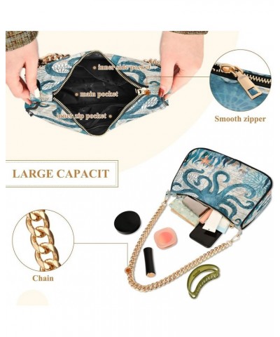 Sunset over Beach Palm Trees Small Women's Purse, Fashion Shoulder Bag Sea Animal $15.89 Clutches