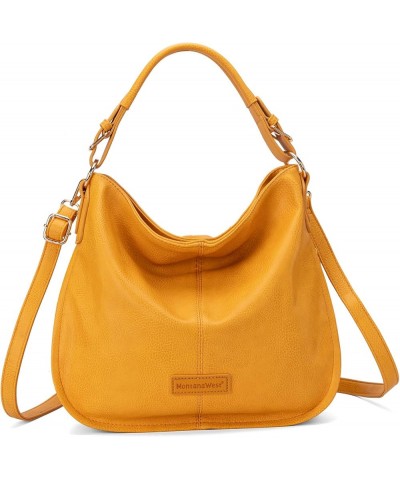 Hobo Bags for Women Shoulder Purses and Handbags Classic Lemon Yellow $12.76 Totes