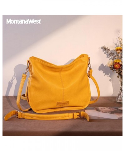 Hobo Bags for Women Shoulder Purses and Handbags Classic Lemon Yellow $12.76 Totes