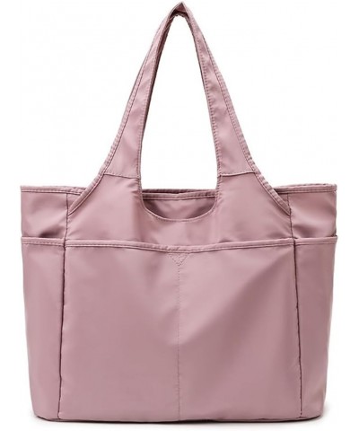 Women's Stylish Tote Bag Nylon Travel Shoulder Beach Bags with Zipper Closure Multi-pocket Handbag Daily Work Bag Pink $12.18...