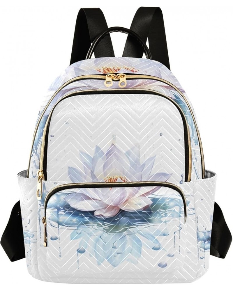 Small Backpack Purse for Women, Lotus Water Travel Bag Casual Daypack Shoulder Bag Small $14.76 Backpacks