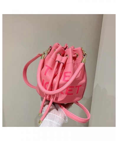 The Bucket Bag for Women, Small Leather Bucket Bag Purses, Crossbody/Handbag/Hobo Bag(7.9 * 7.9 * 8.3in) Rose Red $17.67 Hobo...