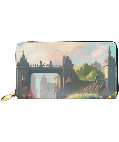 Outside The Castle Gate Women'S Wallet, Leather Large Capacity Clutch Bag, Women'S Cell Phone Clutch Bag, Credit Card Holder....