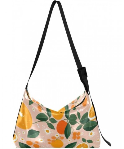 Oranges Tote Bag for Women Large Hobo Bags Crossbody Shoulder Bag Hobo Purse with Adjustable Strap for Girl $18.14 Totes