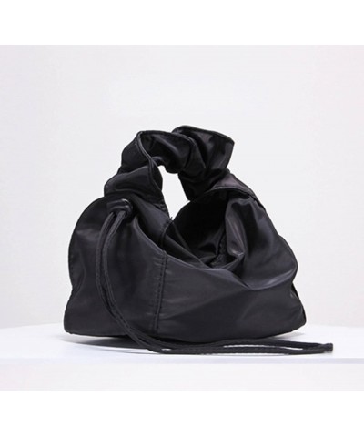 Women's lace Pleated Waterproof Handbag Underarm Bag Black $12.50 Handbags