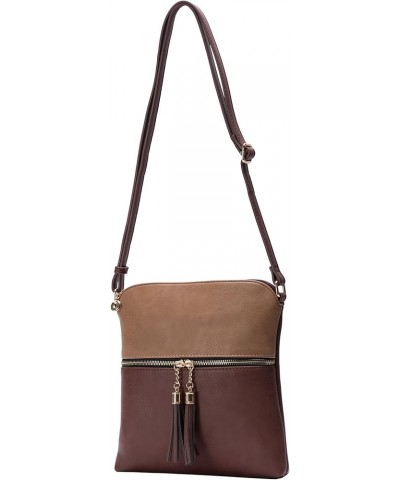 Womens Lightweight Medium Crossbody Purse with Tassel, Perfect Size Crossbody Bags for Daily Use, travel Stone/Brown $10.25 S...