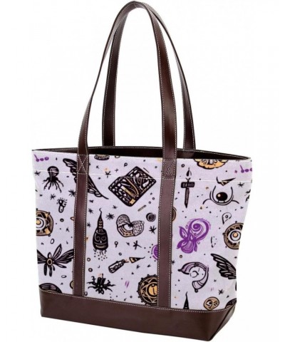 The Tote Bag For Women,Tote Bag With Zipper,Canvas Tote Bag,Cartoon Hand Eye Abstract Handbags $19.96 Totes