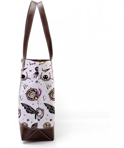 The Tote Bag For Women,Tote Bag With Zipper,Canvas Tote Bag,Cartoon Hand Eye Abstract Handbags $19.96 Totes