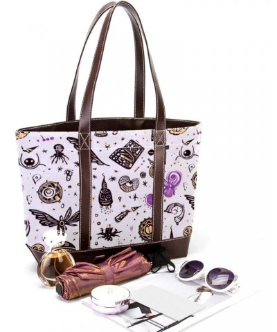 The Tote Bag For Women,Tote Bag With Zipper,Canvas Tote Bag,Cartoon Hand Eye Abstract Handbags $19.96 Totes