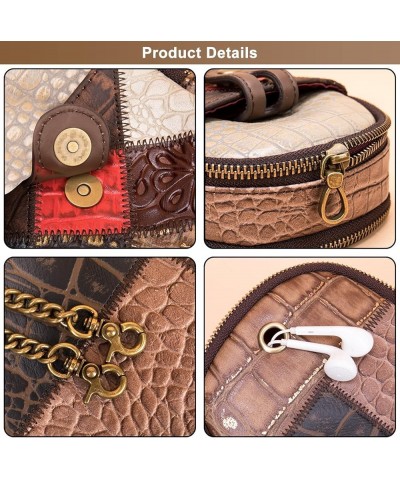 Genuine Leather Phone Purse for Women Crocodile Print Small Satchel Handbag Ladies Fashion Shoulder Crossbody Bags Crocodile ...