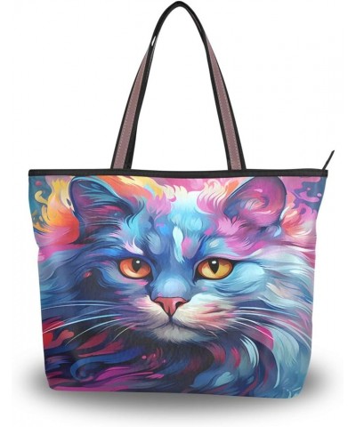 Tote Bag for Women with Zipper,Polyester Tote Purse Holiday Tote Bag Work Handbag Women Gift 2 $14.84 Totes