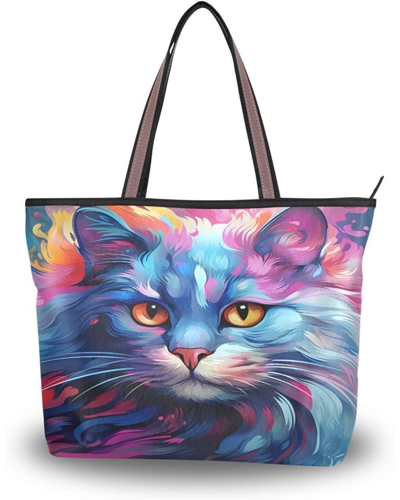 Tote Bag for Women with Zipper,Polyester Tote Purse Holiday Tote Bag Work Handbag Women Gift 2 $14.84 Totes