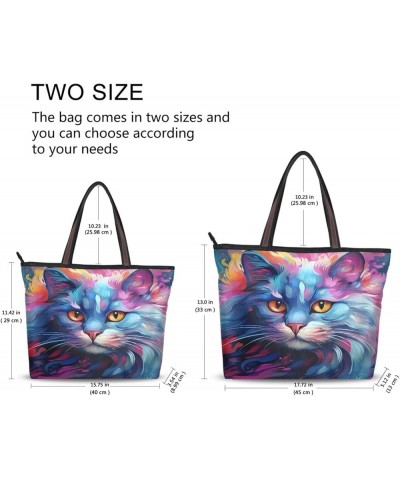 Tote Bag for Women with Zipper,Polyester Tote Purse Holiday Tote Bag Work Handbag Women Gift 2 $14.84 Totes