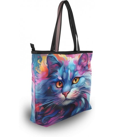 Tote Bag for Women with Zipper,Polyester Tote Purse Holiday Tote Bag Work Handbag Women Gift 2 $14.84 Totes