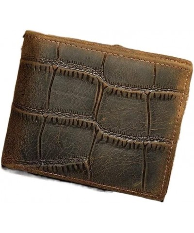 Men's Wallet European and American Style First Layer Leather Short Wallet Outdoor Trend Men's Coin Purse Fashion (Color : 700...