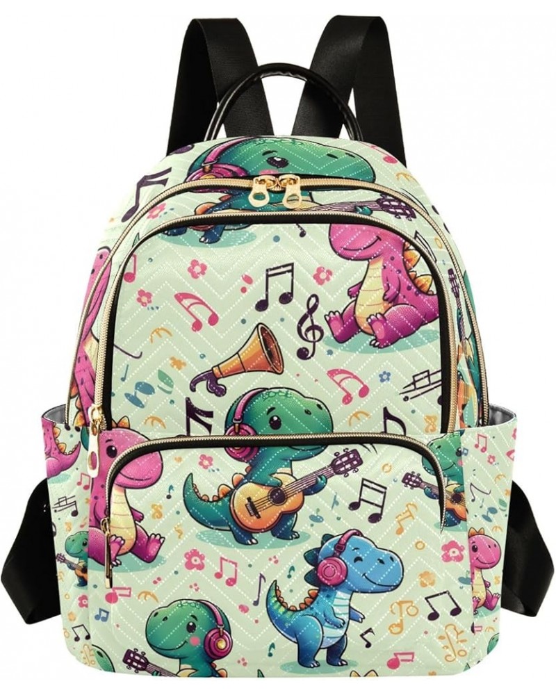 Mini Backpack Purse for Women, Dinosaur Seamless Patterns for Music Travel Bag Casual Daypack Shoulder Bag Medium $18.55 Back...